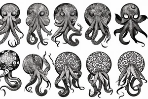 Flower octopus tattoo idea