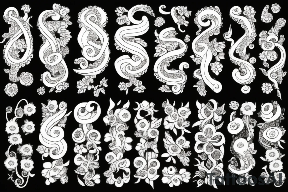 Flower octopus tattoo idea
