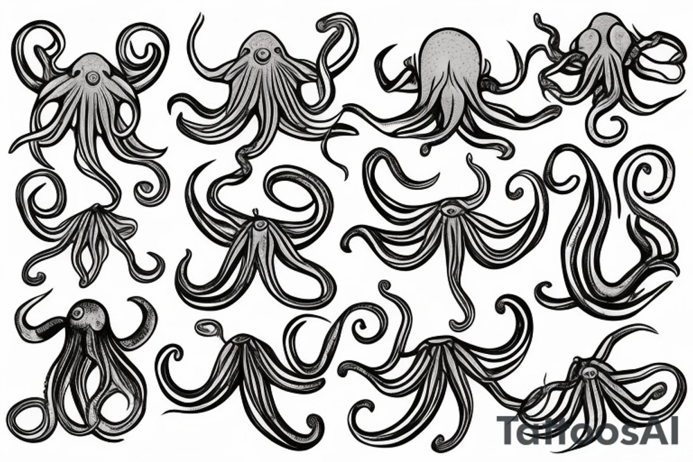 Flower octopus tattoo idea