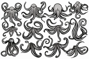 Flower octopus tattoo idea