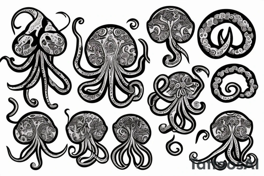 Flower octopus tattoo idea
