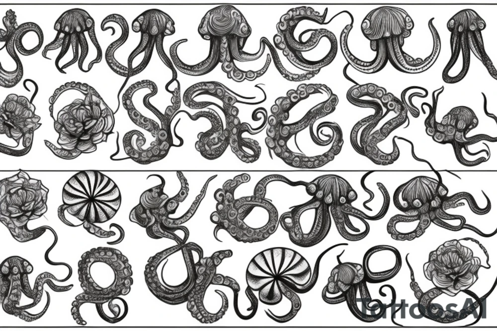 Flower octopus tattoo idea