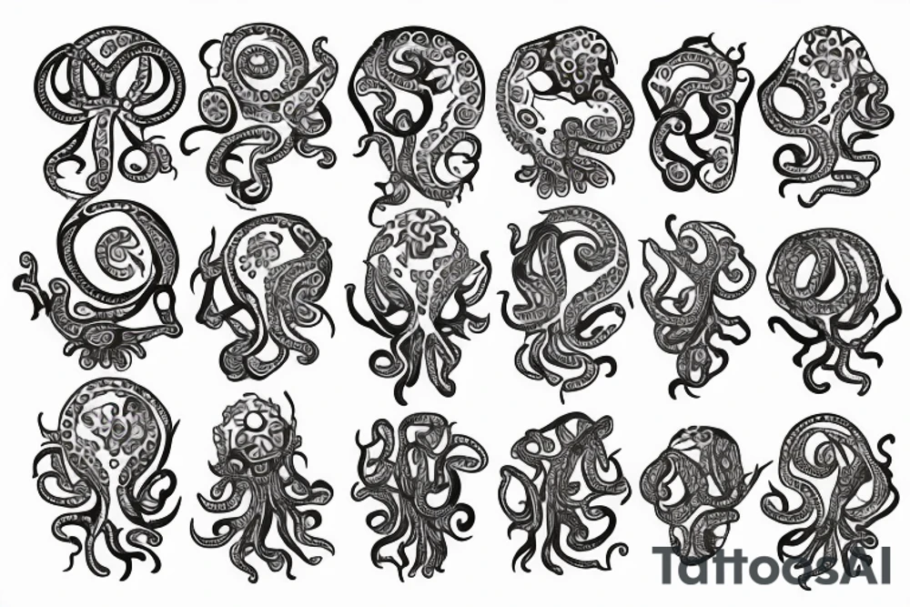Flower octopus tattoo idea