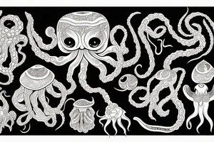 Flower octopus tattoo idea