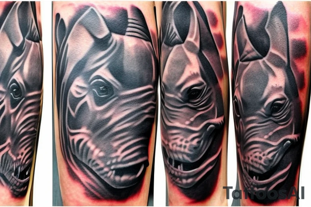 rhino in armor tattoo idea