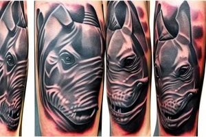 rhino in armor tattoo idea