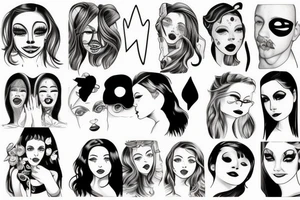 Smile now cry later portrait tattoo idea