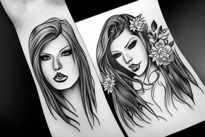 Smile now cry later portrait tattoo idea