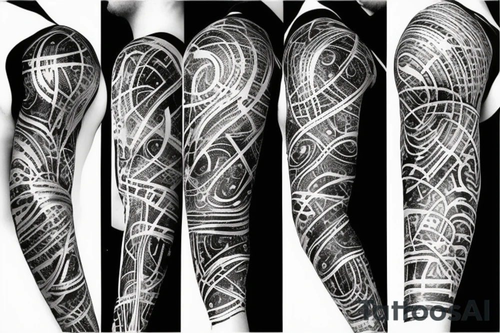 dna with cosmic background tattoo idea