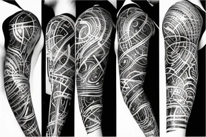 dna with cosmic background tattoo idea