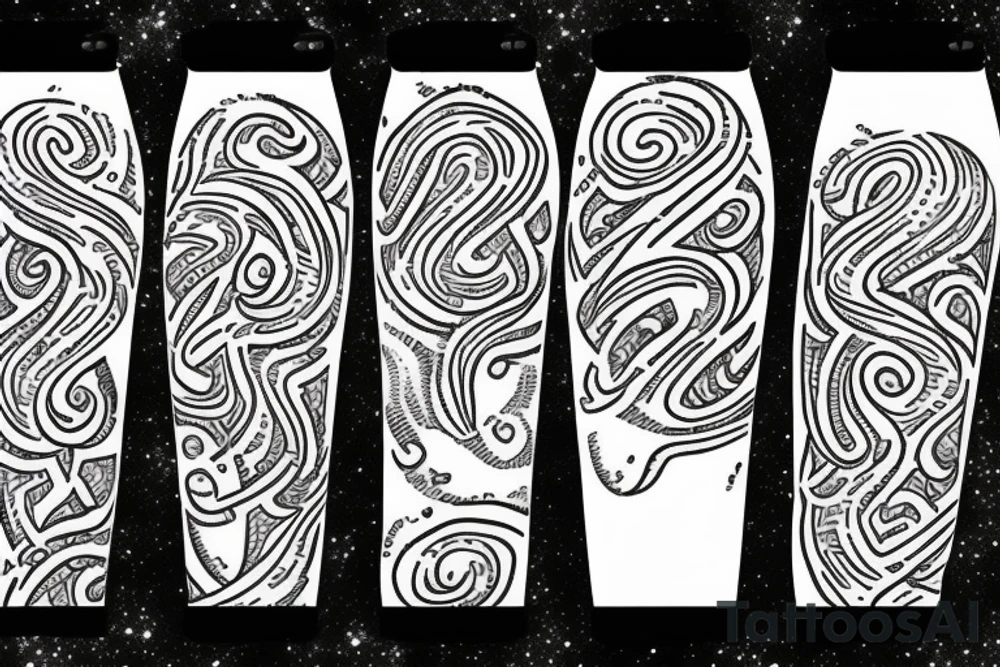 dna with cosmic background tattoo idea