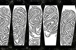 dna with cosmic background tattoo idea