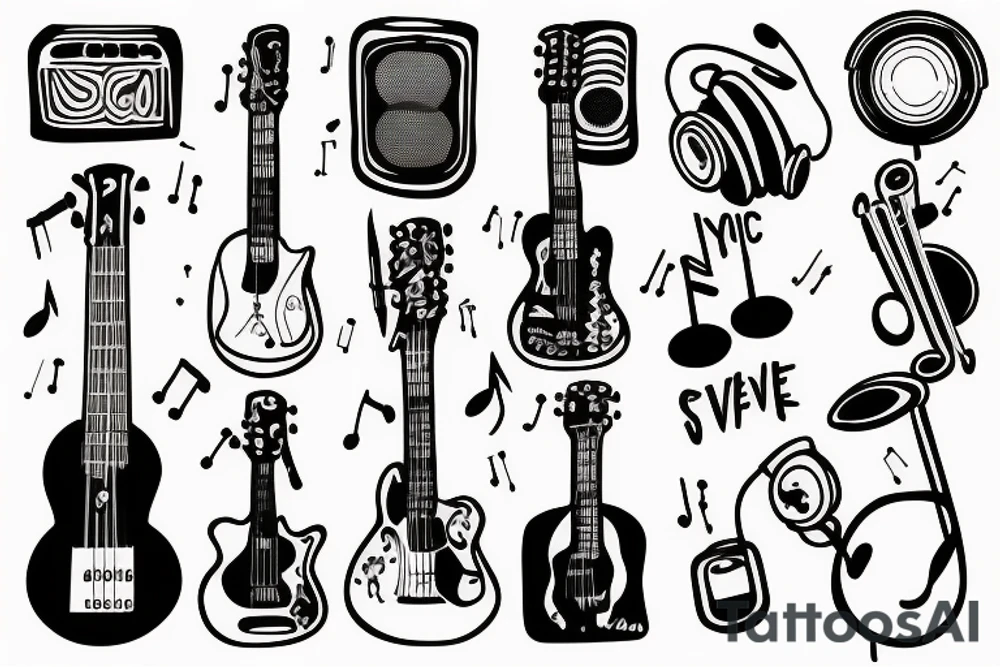 music is my savior tattoo idea