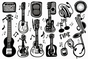 music is my savior tattoo idea