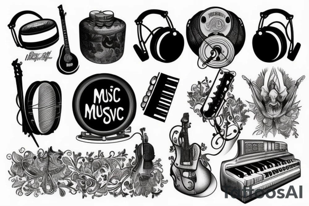 music is my savior tattoo idea