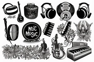 music is my savior tattoo idea
