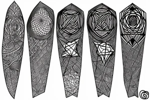 geometric designs that represent mystical mathematical properties tattoo idea