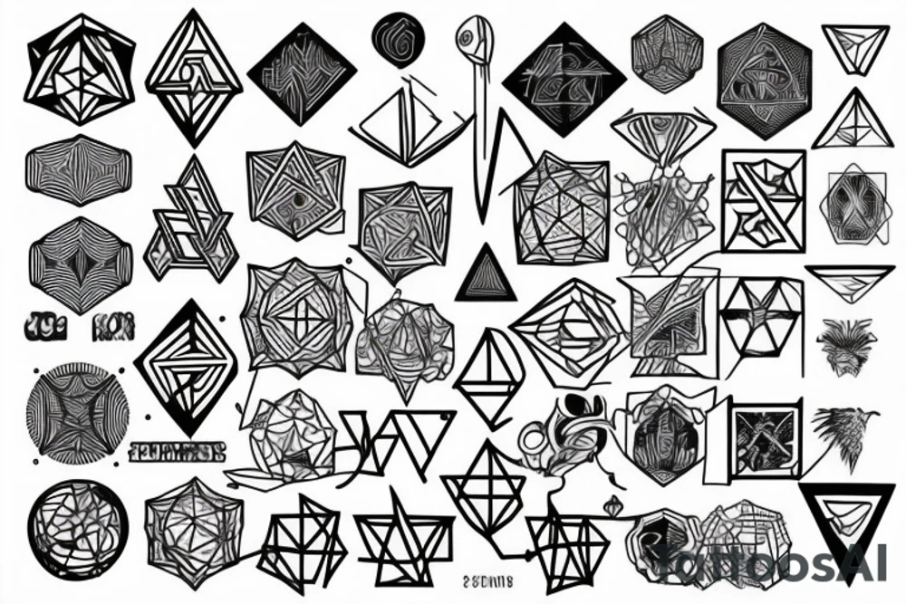geometric designs that represent mystical mathematical properties tattoo idea geometric designs that represent mystical mathematical properties tattoo idea