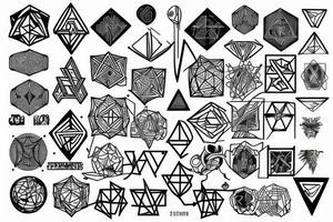 geometric designs that represent mystical mathematical properties tattoo idea