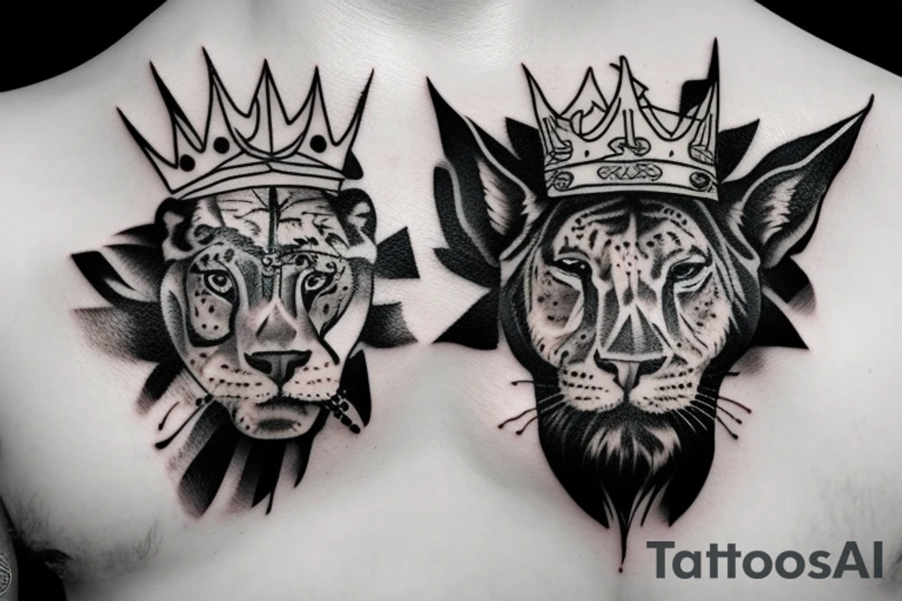 born an animal become a king tattoo idea