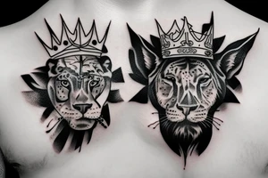 born an animal become a king tattoo idea