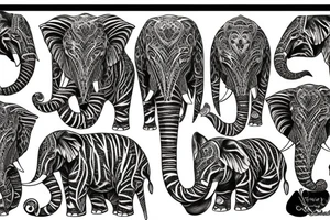 elephant tiger tattoo idea