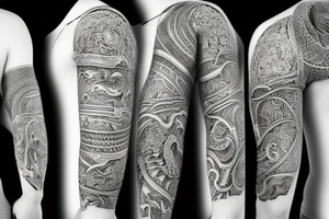 elephant tiger tattoo idea