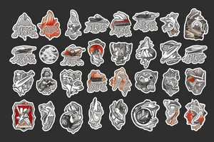 Starship and  planet Mars tattoo idea