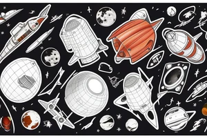 SpaceX and  planet Mars tattoo idea