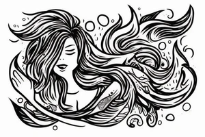 I’d like a tattoo focused on a mermaid who’s being held together by stitches. Whose body isn’t holding up but her mind is trying to stay modern. tattoo idea