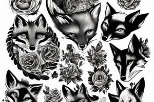 Garbs, fox, children tattoo idea