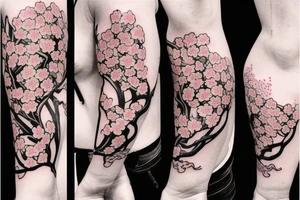 Cherry Blossom Half Sleeve tattoo idea