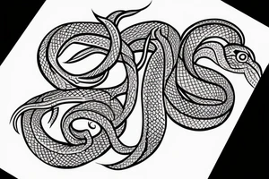 snake and lilly tattoo idea