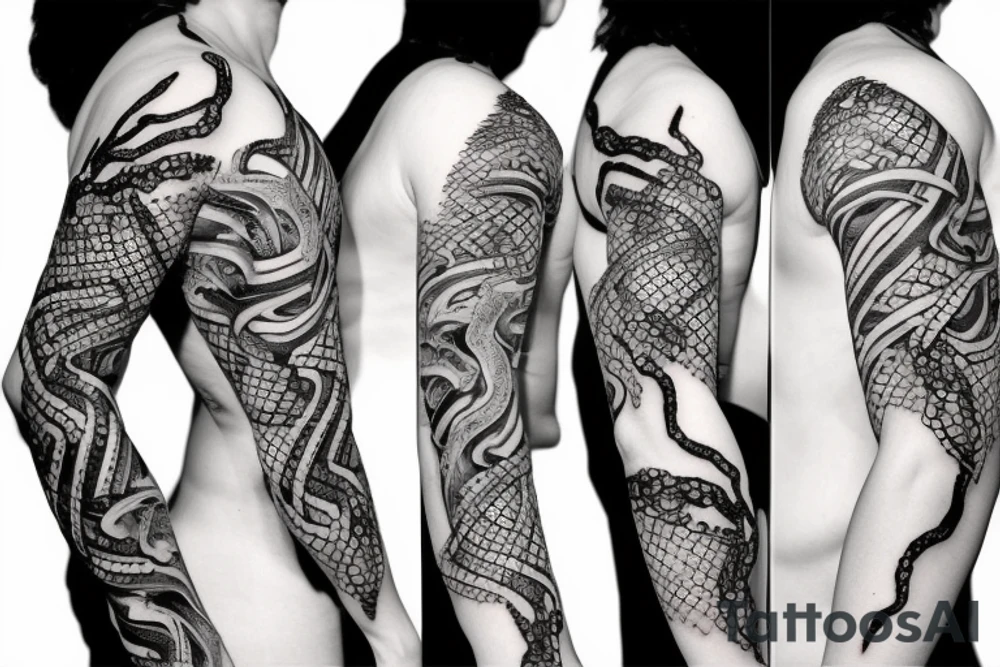 star and snake tattoo idea