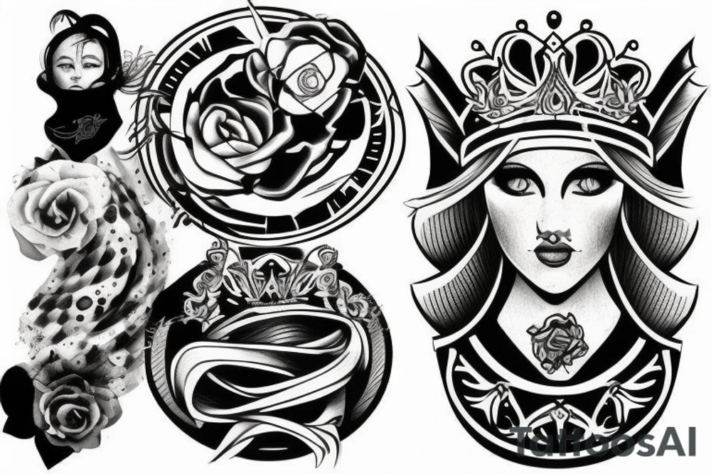 king queen tattoo idea