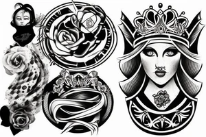 king queen tattoo idea