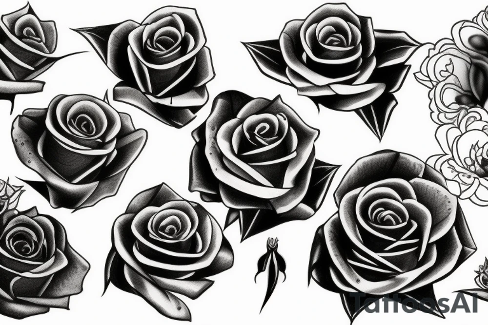 black roses tattoo idea