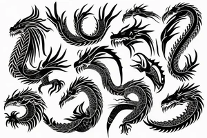 tribal dragon tattoo wrap around arm for females tattoo idea