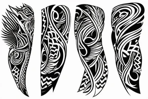 tribal dragon tattoo wrap around arm for females tattoo idea
