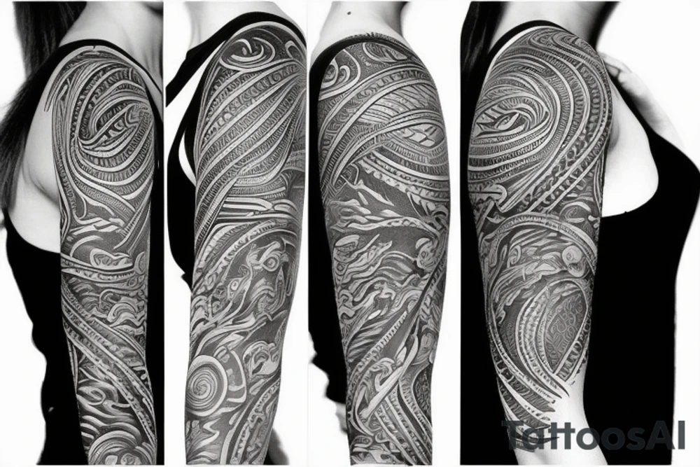 tribal dragon tattoo wrap around arm for females tattoo idea