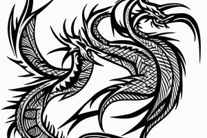 tribal dragon tattoo around arm for females tattoo idea
