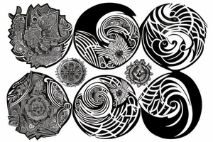 Yin and Yang but add some pizazz tattoo idea