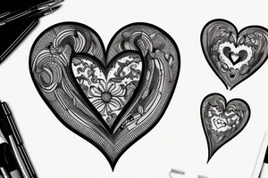 Stitching heart tattoo idea