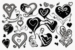 Stitching heart tattoo idea