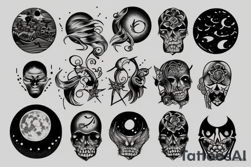 Full moon tattoo idea