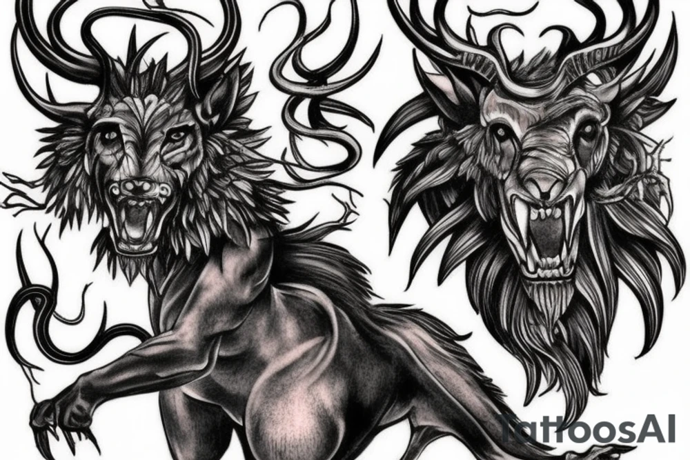Great beast of mythology tattoo idea