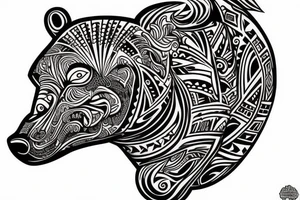 Unique beast of a bear, furious tattoo idea
