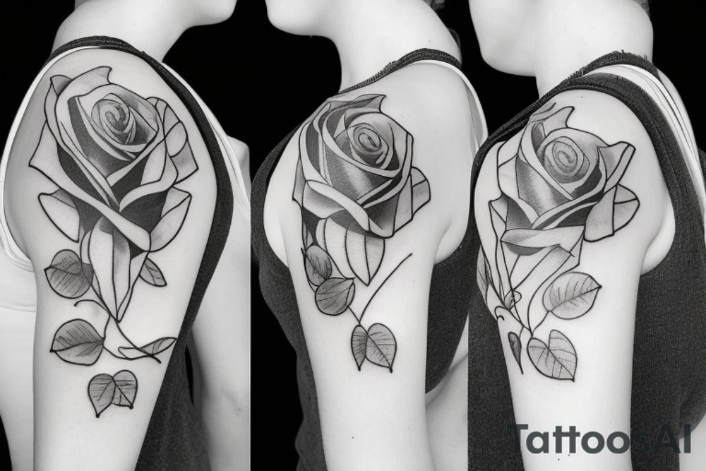 thin rose on the clavicle on both sides tattoo idea