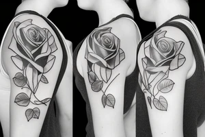 thin rose on the clavicle on both sides tattoo idea