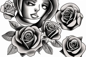 thin rose on the clavicle on both sides tattoo idea